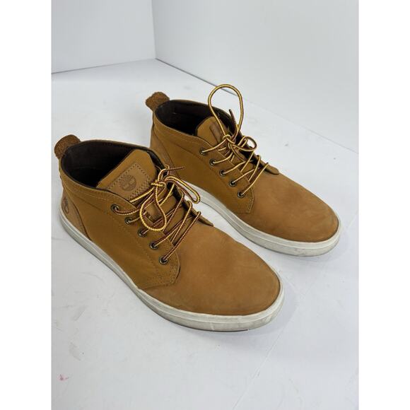 Timberland Chukka Boots Mens 8.5 Wheat Leather Canvas Casual Shoes main image 6